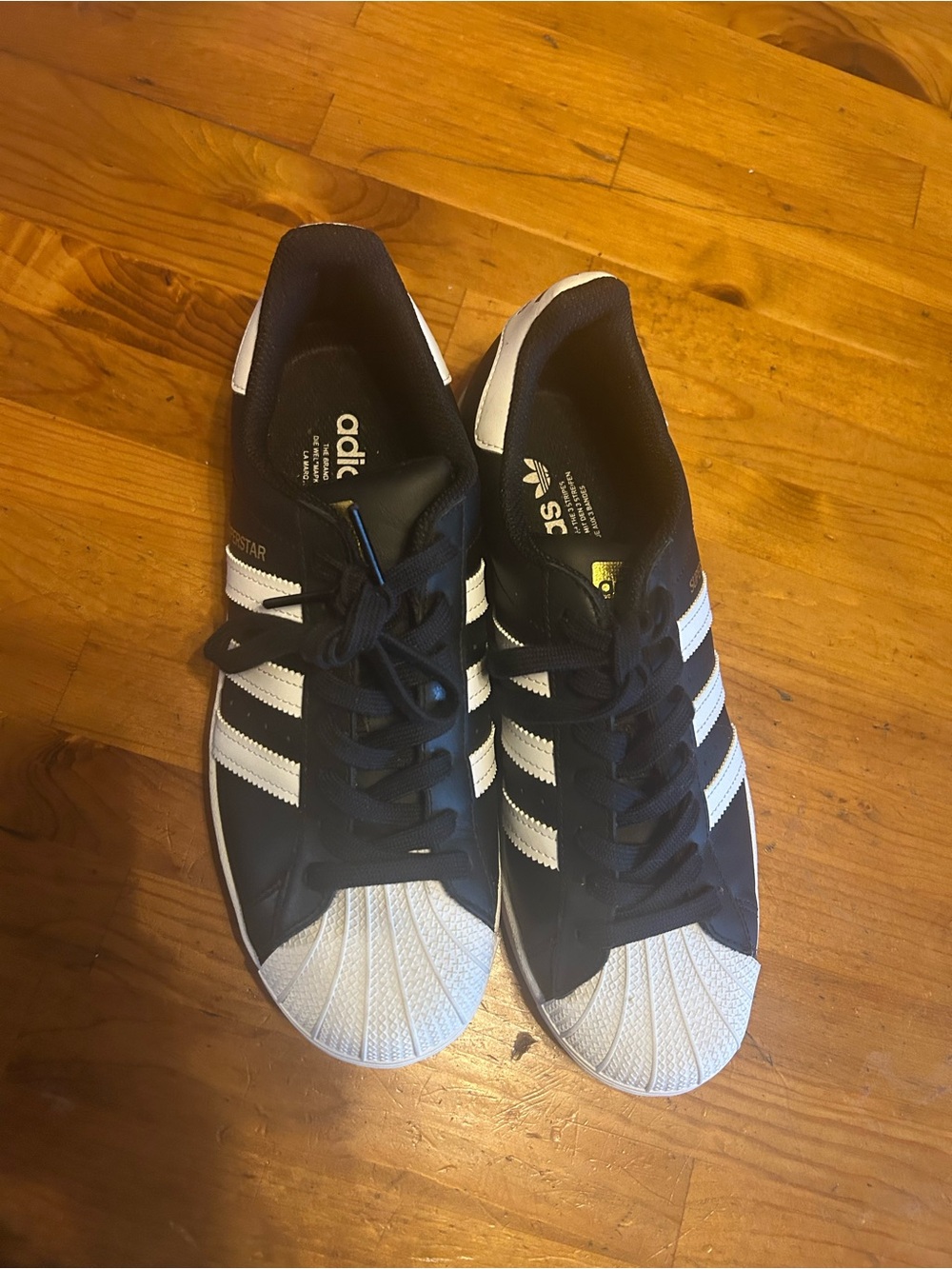 adidas Black & White Superstar Low-Top Sneakers